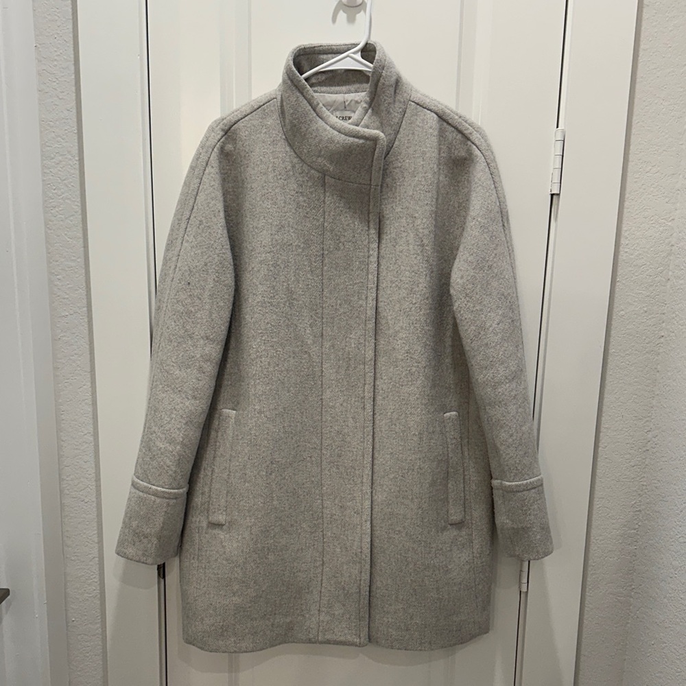J. Crew Light Gray Trench Coat